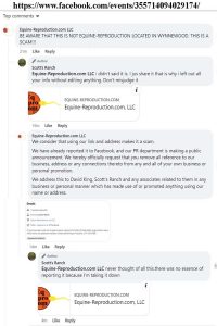 Scam "event" related to our business - response and demand