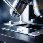 Dismount Semen Sample Evaluation - microscope drip on slide