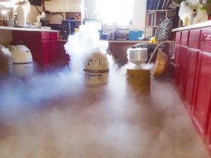 Filling a tank and shipper with liquid nitrogen - equine stallion frozen semen